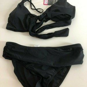 SHEKINI Womens Tie Knot Front Bikini